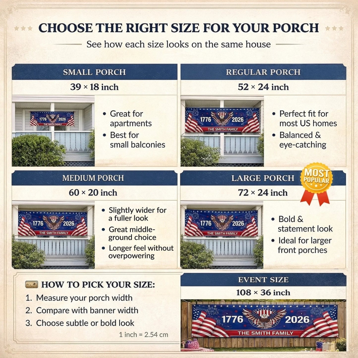 Custom Polyester Outdoor Banner - Personalized America 250th Anniversary Gifts For Mom, Dad, Brother, Sister, Kids - Together We Shine Bright