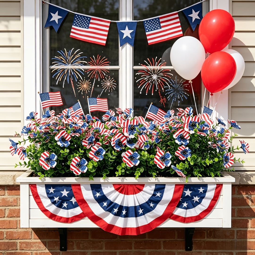 🦅4th of July Hot Sale 50% Off 🔥 Patriotic Red White Blue Artificial Flowers💐