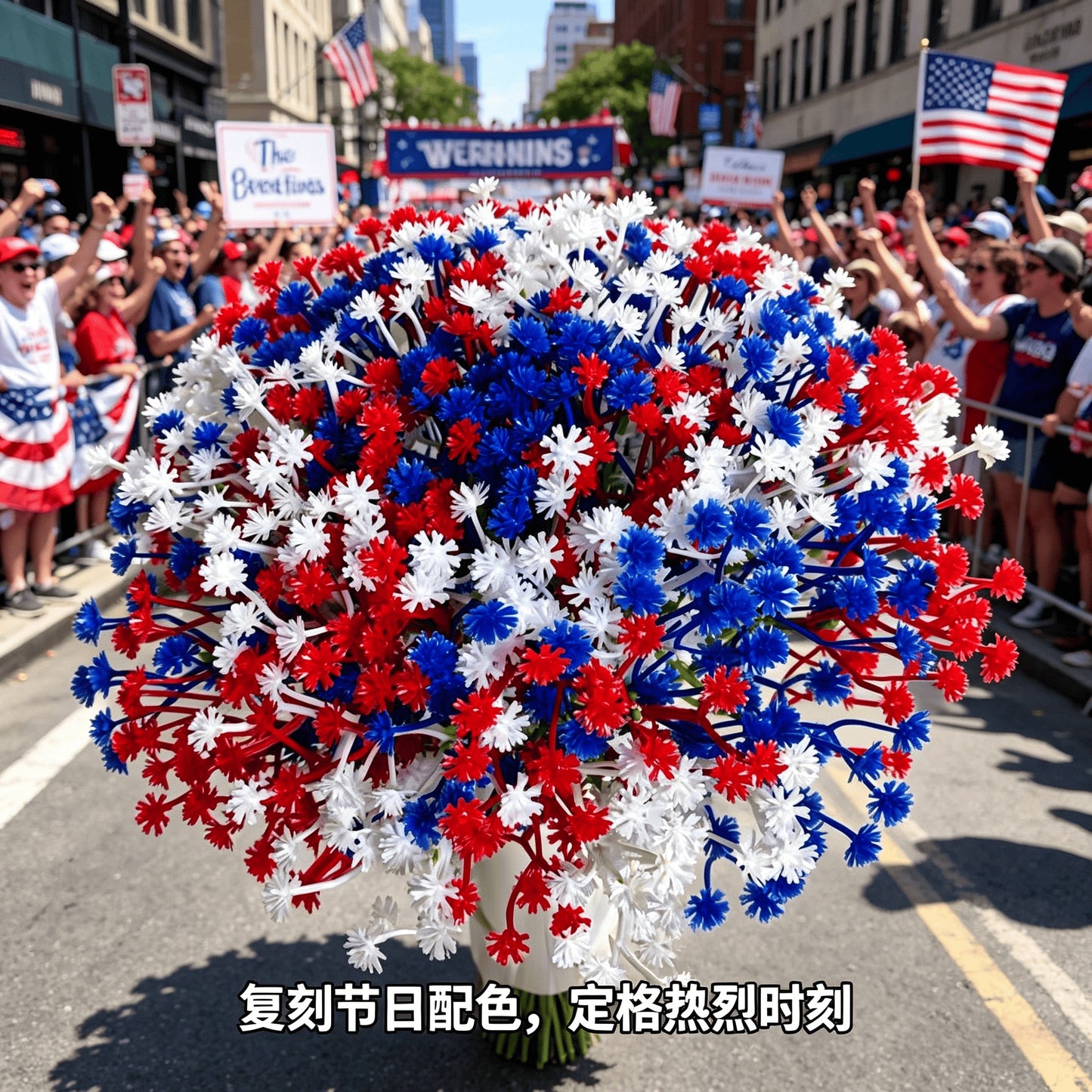 🦅4th of July Hot Sale 50% Off 🔥 Patriotic Red White Blue Artificial Flowers💐