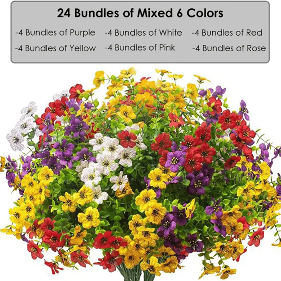 Upgraded High-grade Material 🌱 Rainproof Lifelike Artificial Flowers With UV-Shield Coating