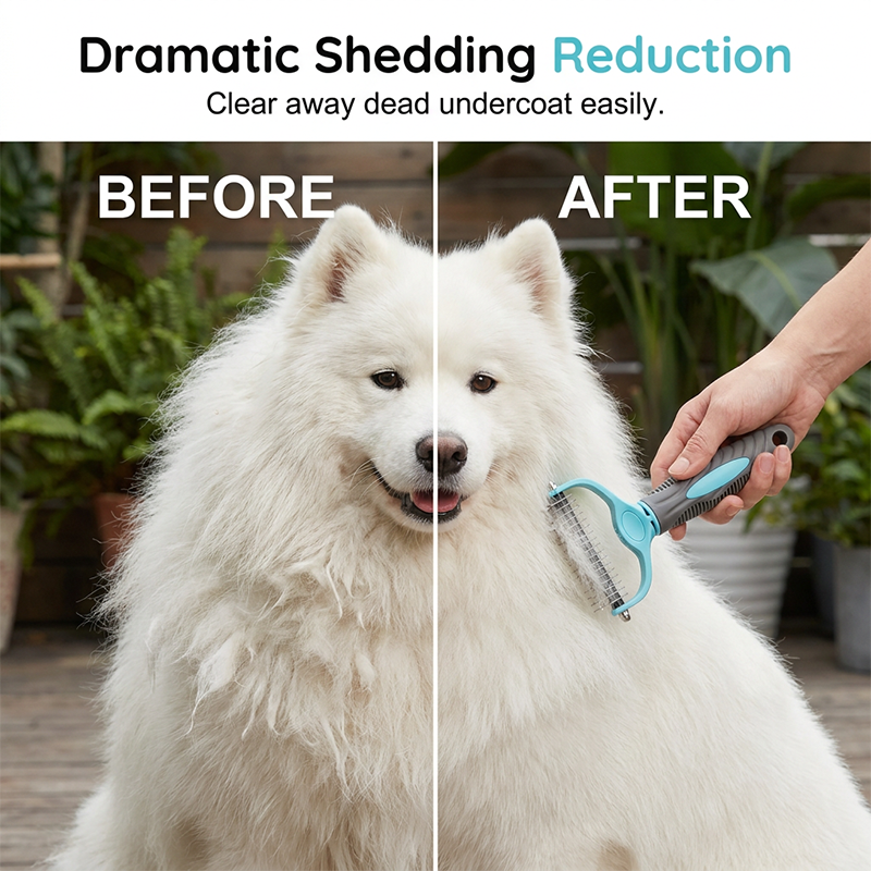 😎Buy 2, Get 1 Free ✨ Double-Sided Grooming Comb for Dogs and Cats! 🐾