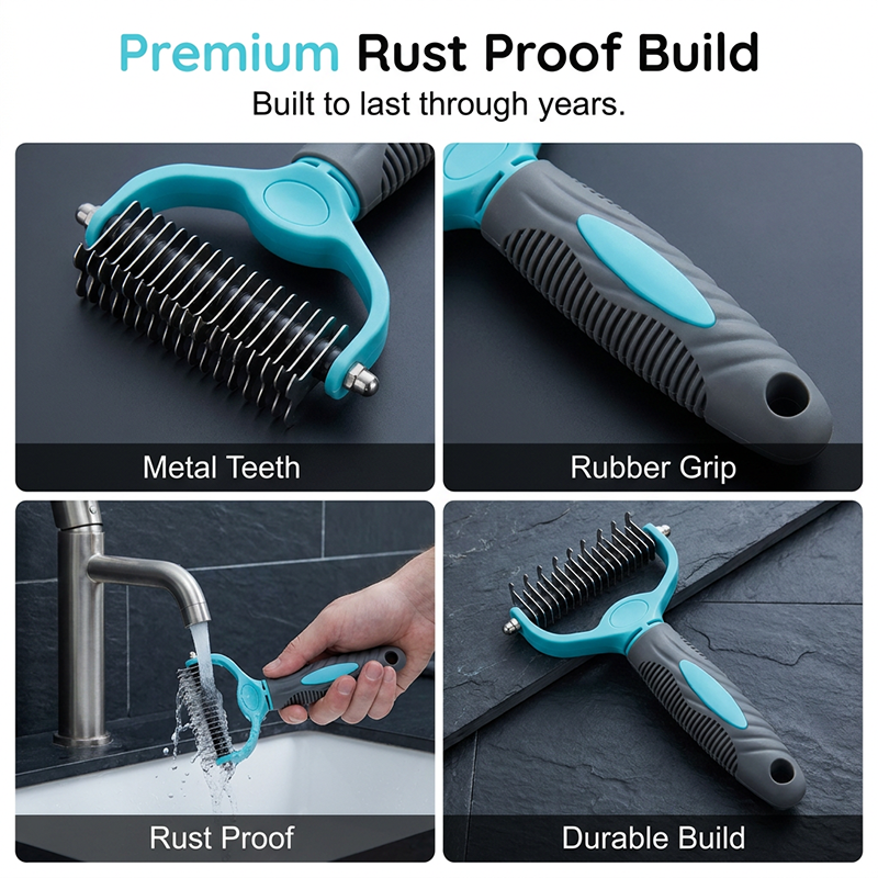 😎Buy 2, Get 1 Free ✨ Double-Sided Grooming Comb for Dogs and Cats! 🐾